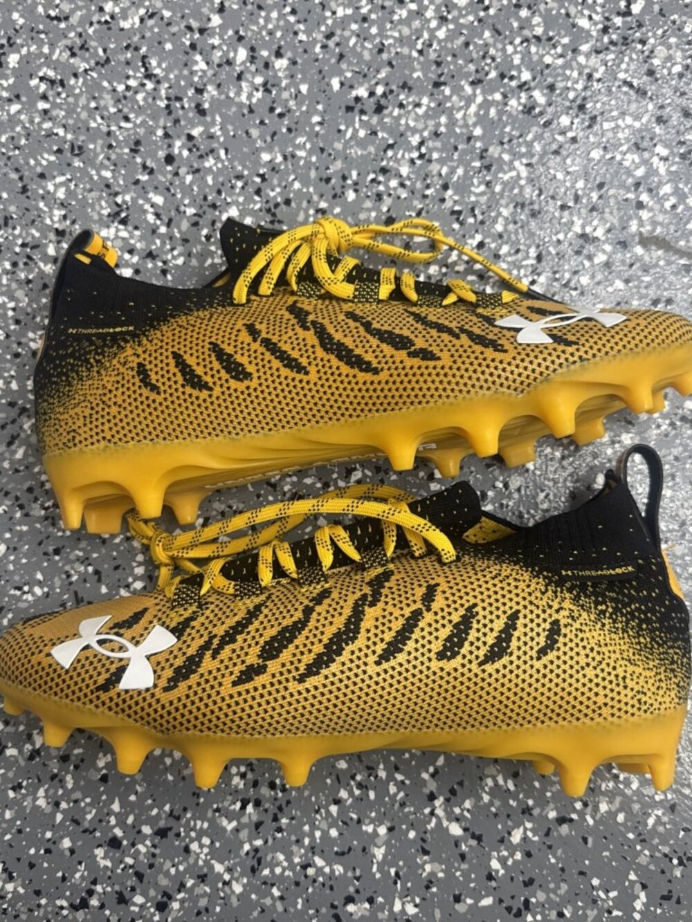 Under Armour Football Cleat Spotlight Size 9 Threadlock Black Yellow3023959 009